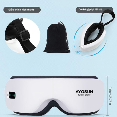 Máy Mát Xa Xông Hơi Cho Mắt aYosun Hàn Quốc Massage Tích Hợp Bluetooth Nghe Nhạc Thư Giãn