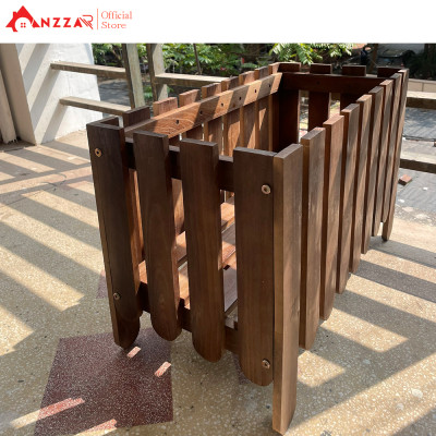 Chậu gỗ trồng cây, hoa, chậu chữ nhật trồng cây ban công-03