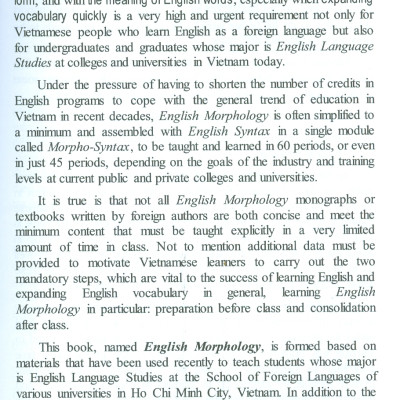 Hình Thái Học Tiếng Anh