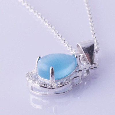 Dây chuyền bạc nữ trang sức bạc Ý S925 Bạc Xinh Huệ Ngân - Giọt sương long lanh YYDZ123