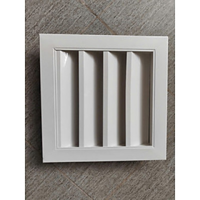 Miệng gió louver nan Z 250x250mm kèm lưới chắn côn trùng tránh hắt mưa
