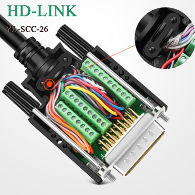 Đầu bấm cáp DB26 cổng dương + vỏ ốp nhựa HDLINK YL-SCC-26M. HÀNG CHÍNH HÃNG !!!