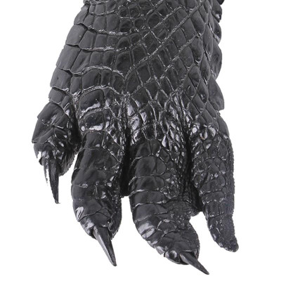 Móc khóa da cá sấu Huy Hoàng nguyên màu đen HC8271