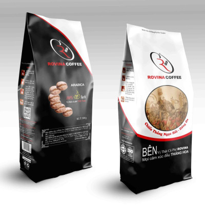 Cà Phê Arabica Cầu Đất - Pha Máy- Gói 500gr Nguyên Hạt  Mùi Hương Dịu Nhẹ Vị Cân Bằng Hoàn Hảo Rovina Coffe