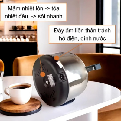 [mẫu mới] Siêu điện đun nước siêu tốc 5L Fujika tự ngắt khi sôi hàng chính hãng bảo hành 12 tháng
