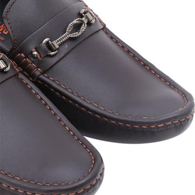 Giày Mọi Nam Đế Âm Đính Móc Huy Hoàng HT7772 - Nâu Đất