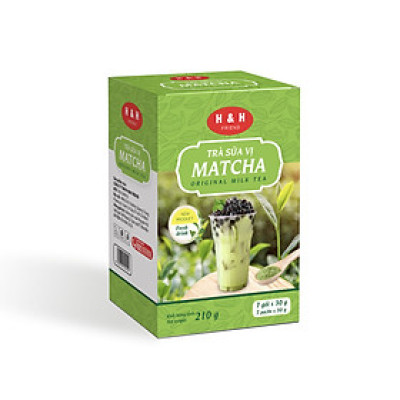 Trà sữa vị matcha H&H Friend hộp giấy 210g
