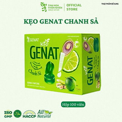 Kẹo ngậm Genat Chanh Sả (Hộp 100 viên) - Giao 2H HCM