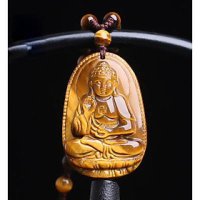 Mặt Phật Bản Mệnh ADiDa Đá Mắt Hổ Thiên Nhiên