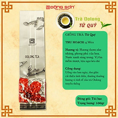 Trà Oolong [ Tứ Quý ] Hậu ngọt kéo dài, hương hoa phong phú, Gói 100g - Đông Sơn