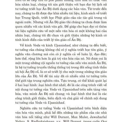Veda Upanishad - Những Bộ Kinh Triết Lý Tôn Giáo Cổ Ấn Độ - ST