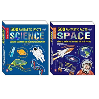 Sách - Cùng Bé Khám Phá 500 Điều Thú Vị Về Khoa Học + Vũ Trụ - Combo 2 Cuốn - Minh Thắng