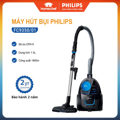 Máy hút bụi Philips dạng hộp FC9350, công suất 1800W, bảo hành 2 năm | Hàng chính hãng
