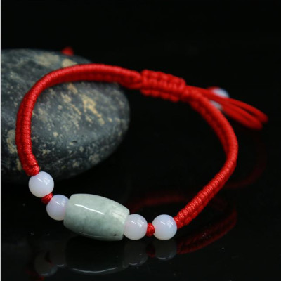 Vòng tay nam nữ may mắn hút lộc ngọc tự nhiên hình trống chọn mã (Giao mầu theo tự nhiên)