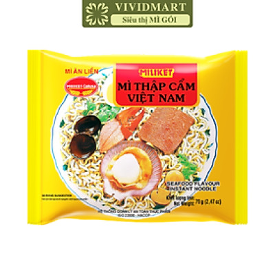 COLUSA - Mì Miliket hương vị Mì thập cẩm Việt Nam, Mì thập cẩm Miliket, Mì Miliket thập cẩm Việt Nam (85g/gói)