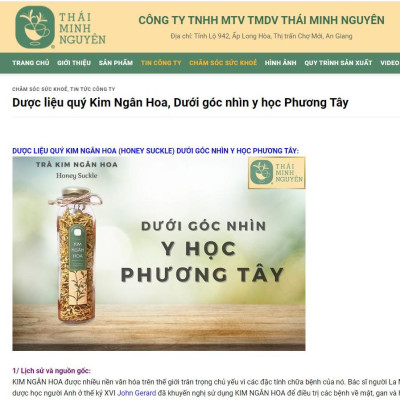 TRÀ KIM NGÂN HOA (100% NỤ HOA) TÚI 20G - THÁI MINH NGUYÊN