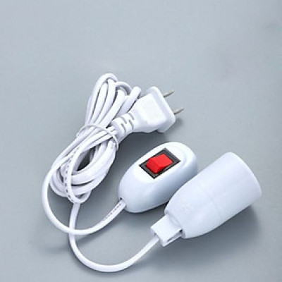 Đuôi Đèn LED Dây Nối Dài 3-4M Có Công Tắc Tiện Dụng, Đui xoáy E27 liền dây có công tắc dài , chuôi đèn kèm dây ngoài trời , gia đình, nhà vườn