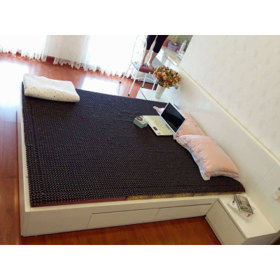 Chiếu Hạt Gỗ Mun Cao Cấp - Kích Thước 2,2mx2m hạt 1,2cm ( video , hình thật ) 