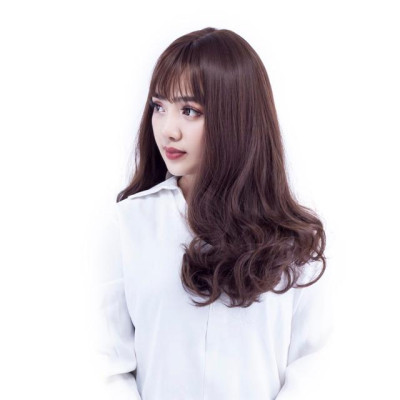 Tóc giả cao cấp xoăn qua vai tự nhiên- tặng lưới chùm tóc