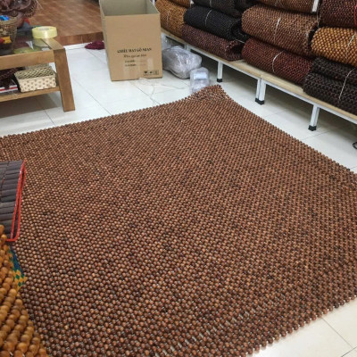 Chiếu Hạt Gỗ Hương Cao Cấp - Kích Thước 1,6mx2m hạt 1.6cm ( video , hình thật )