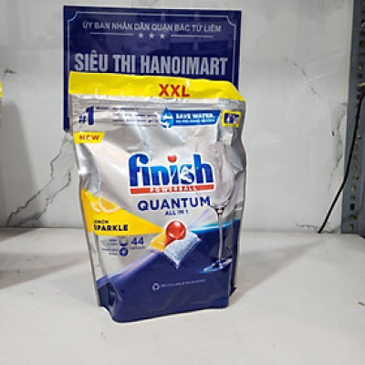 Viên rửa bát Finish Quantum All in 1 hương chanh 44 Viên dùng cho máy rửa bát