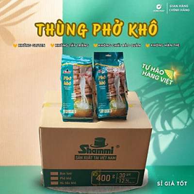Thùng Phở khô Shammi túi 400g (phở khô Việt Nam hàng xuất khẩu)