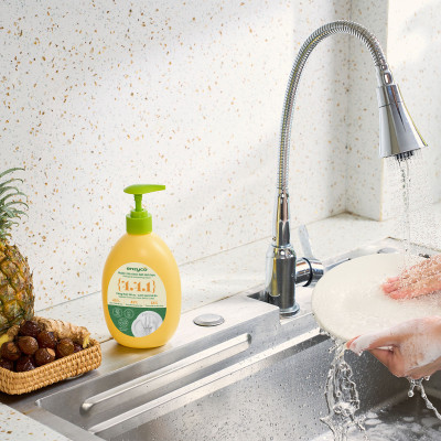 Combo nước rửa bát 465ml và nước giặt sinh học 2L ENZYCO - Chiết xuất Bồ hòn và Enzyme Dứa