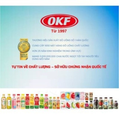 Cà phê Latte OKF Hàn Quốc 390ML x 6 chai Brazil Arabica Beans