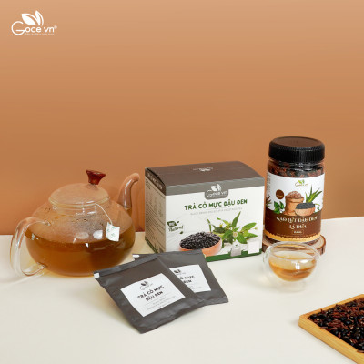 Combo Bổ thận, Mát gan (1 Trà cỏ mực đậu đen túi lọc 80g, 1 Gạo lứt đậu đen lá dứa rang 250g, 1 Trà khổ qua túi lọc 40g)