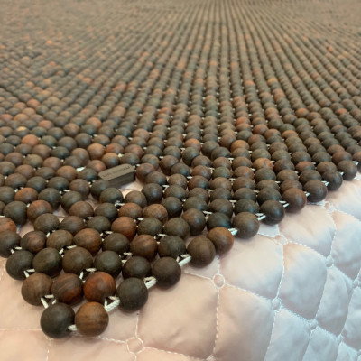 Chiếu Hạt Gỗ Trắc Mộc Cao Cấp - Kích Thước 1,2mx1,9m hạt 1.2cm ( video , hình thật ) 