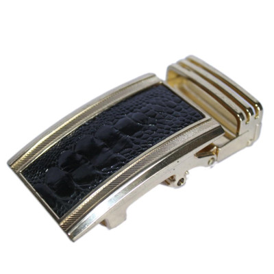 HT9413 - Đầu khóa da đà điểu Huy Hoàng 4 phân đầu vàng màu đen