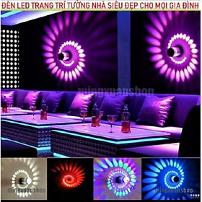 ĐÈN LED TRANG TRÍ TƯỜNG SÁNG HÌNH XOÁY ỐC CỰC ĐẸP