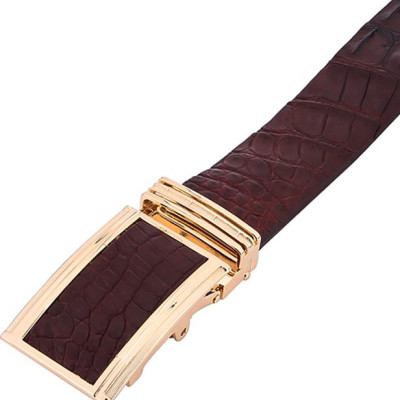 Thắt Lưng Nam Da Cá Sấu Gai Đuôi Bản Lớn Huy Hoàng HT4722 - Nâu Đất