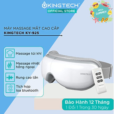 Máy Massage Mắt Cao Cấp KINGTECH KY-925 - Mát xa Áp Suất Túi Khí Kèm Nhiệt - Tích Hợp Nghe Nhạc Bluetooth -  Giảm Mỏi, Khô Mắt, Quầng Thâm - Cải Thiện Giấc Ngủ - Hàng Chính Hãng