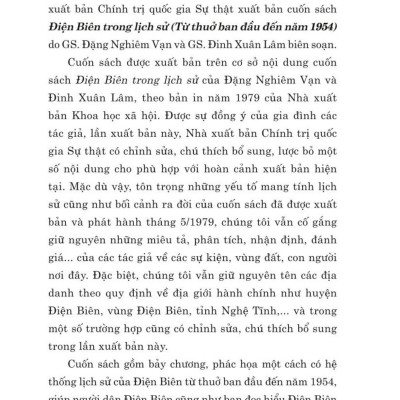 Điện Biên trong lịch sử (từ thuở ban đầu đến năm 1954) bản in 2024