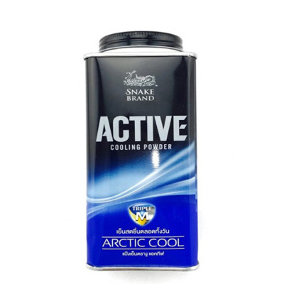 Phấn lạnh cho nam Snake Brand Active Arctic Cool Thái Lan 140g