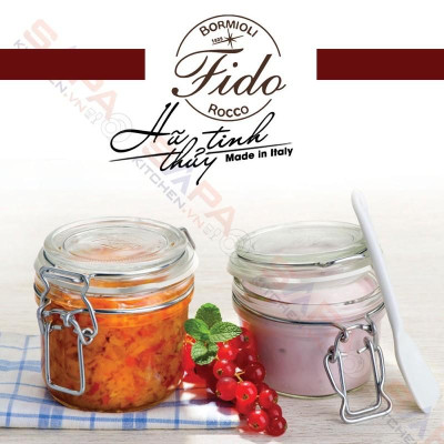 Hũ thủy tinh nắp cài Fido 130ml - 200ml - 500ml  - 750ml  