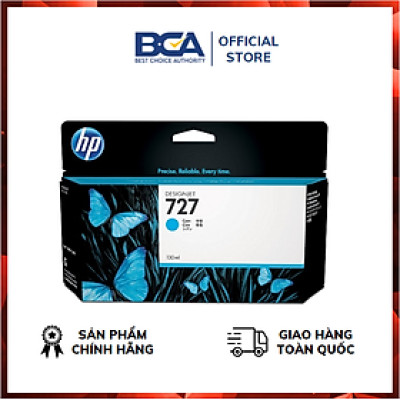 Mực in HP 727 130ml Cyan Ink Cartridge (B3P19A) dùng cho các dòng máy T920PS/T1500/T3500/T930/T1530- Hàng chính hãng