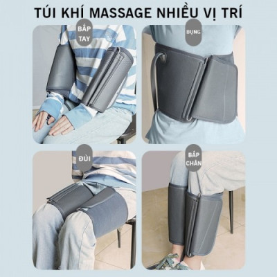 Máy Massage Chân Nén Ép Trị Liệu Suy Giãn Tĩnh Mạch Nikio NK-187 - Máy Mát Xa Dây Ấn Lòng Bàn Chân, Mu Bàn Chân, Ngón Chân, Bắp Chân - Công Nghệ Tiên Tiến: Con Lăn, Túi Khí Và Nhiệt Sưởi - Nhiều Chế Độ Matxa, Có Remote Điều Khiển