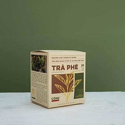 Trà túi lọc tiện lợi 2g x 20 gói hộp giấy Cộng Cà Phê mới