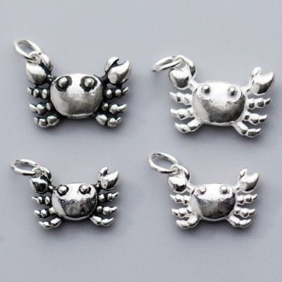 Charm bạc hình cua nhỏ mặt treo - Ngọc Quý Gemstones