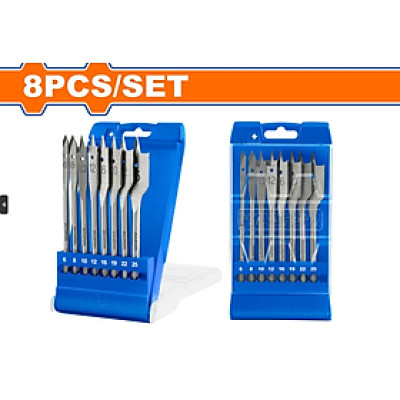 BỘ 8 MŨI KHOAN GỖ ĐUÔI DẸP WWF6B08 WADFOW - HÀNG CHÍNH HÃNG