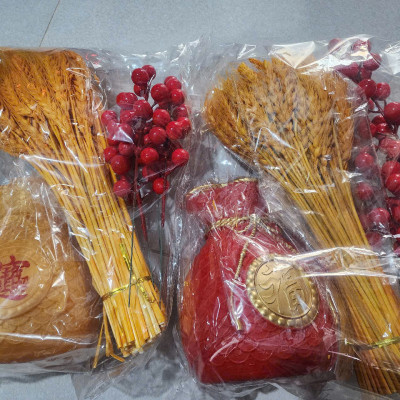 Set Bình Hoa 3 Món Tài Lộc Bông Lúa Mạch – Trang Trí Sang Trọng, Thu Hút Tài Lộc, Mang Lại May Mắn - HÀNG CHÍNH HÃNG MINIIN