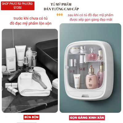 Kệ Mỹ phẩm treo tường Luxury dáng ellipse sang trọng