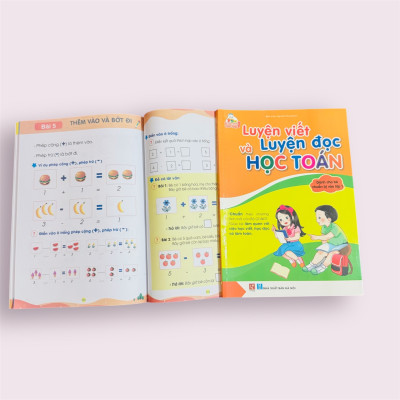 Sách- Luyện viết Luyện Đọc và Học toán dành cho trẻ 4-6 tuổi (Giúp bé tự tin vào lớp 1)