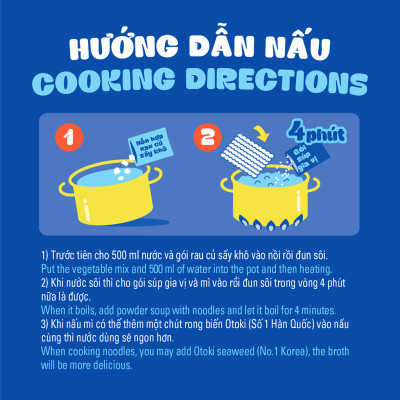 Lốc 5 gói mì Jin Không Cay Otoki hương vị chuẩn Hàn, đậm đà thơm ngon(120gx5)