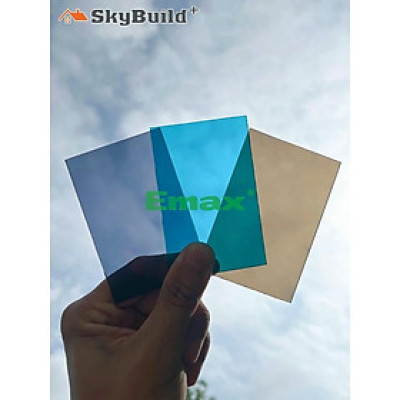 Tấm poly đặc Emax 4,5ly, khổ rộng 1,8m - tấm lợp lấy sáng - tấm nhựa trong suốt