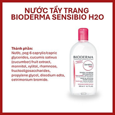Nước tẩy trang Bioderma Sensibio H2O