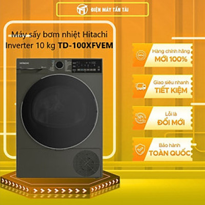 [Chỉ giao tại HCM] MÁY SẤY HITACHI INVERTER TD-100XFVEM - Hàng chính hãng