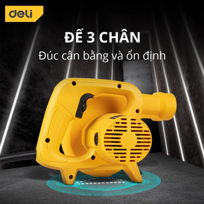 Máy Thổi Bụi Hút Bụi Cầm Tay 2 Chiều Deli Đa Năng - Tùy Chỉnh Tốc Độ 12000 Vòng/Phút Công Suất 600W - DL661600